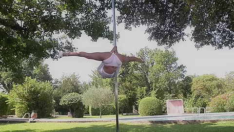 Captain's Log - Busty Outdoor Pole Dance Special - PornWorld