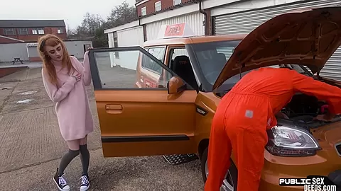 Squirting inked babe nailed with BBC before sucking in POV