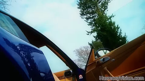 Blonde bitch gets fucked doggy style outdoor