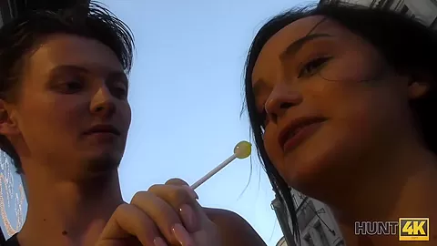 HUNT4K. Chick agrees for sex for money even in front of boyfriend