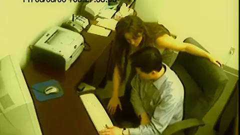 Spy cam office slut gives a secret handjob