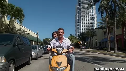 Beautiful asian girl makes blowjob to her good friend