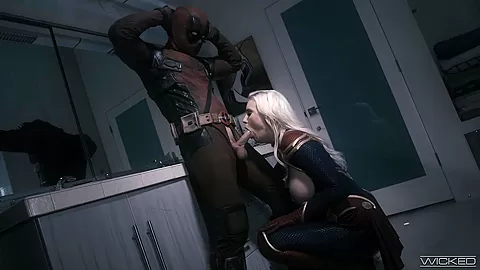 WickedPictures - Deadpool Fucks Captain Marvel Hard