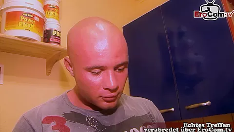 German Fitness User paired with girl next door and fuck her at casting