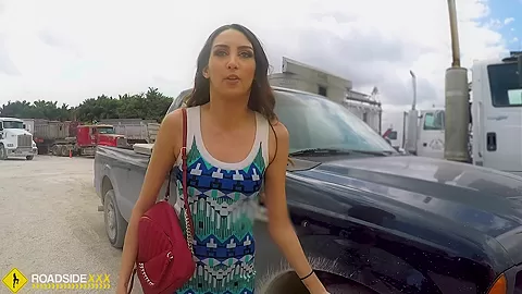 Roadside - Spicy Latina fucks a big dick to free her car