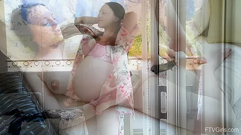 Eight Months Pregnant - FTVGirls
