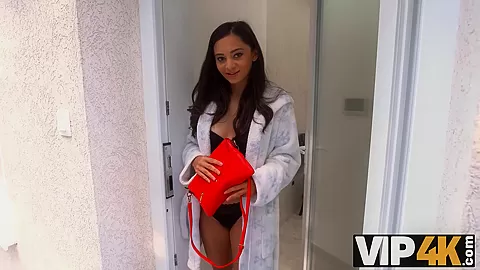 VIP4K. Guy fucked and filled with cum pussy for the ID card chick lost on the eve of
