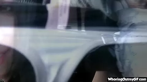 Rene fingering Pussy closeup in car