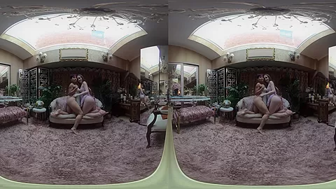 Boudoir VR - Sensual Lesbian Striptease - SexLikeReal