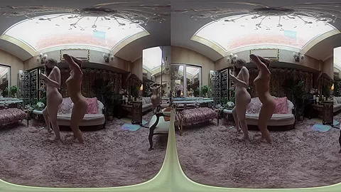 Boudoir VR - Sensual Lesbian Striptease - SexLikeReal