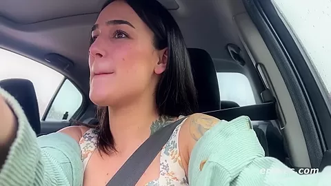 Harper Is Very Horny & Finds A Place To Masturbate In Her Car