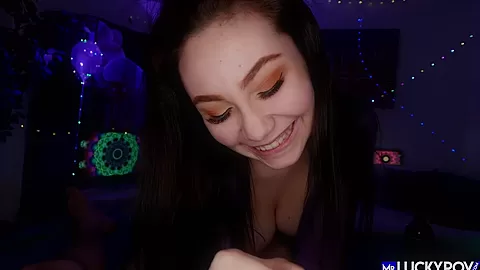 1 Handjob and 2 Cumshots for Teenage Lenna