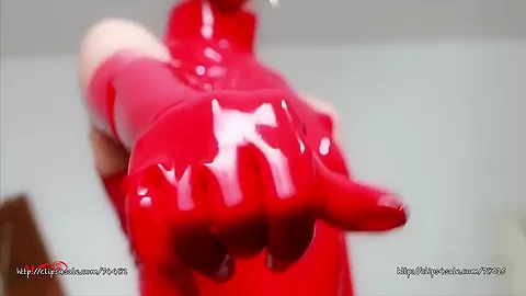 Hot Italian Mistress In Red Latex With Mistress Red