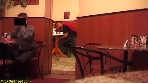 rough anal in a public coffee shop