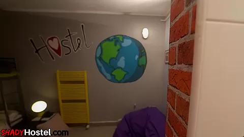 Busty hostel babe fucked in missionary by big white cock