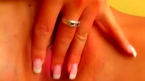 Naughty Blonde with big tits masturbate dildo