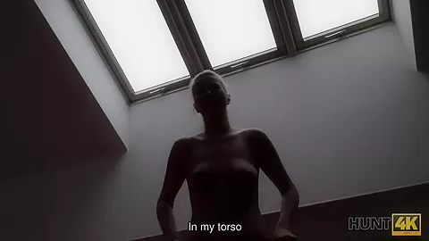 HUNT4K. Lassie quarrels with lover and decides to sell her hot body