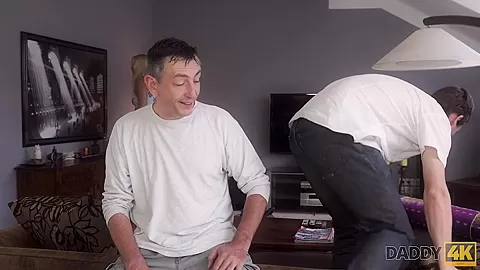 DADDY4K. Very nice blonde miss wants old boner instead of cleaning
