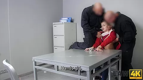 LAW4k. Pretty drug seller should give a head and ride two dicks