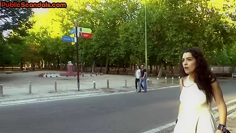 Scandalous 19yo slut dominated outdoor by nympho fucker