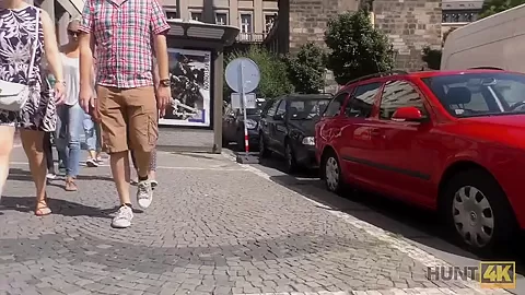 HUNT4K. Poor boy watches how his GF has sex in the travel agency