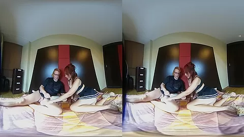 Princess Hola in Step-Sister Tease Step brother To Jerk Off Together Until Cumshoot And Orgasm - VRpussyVision