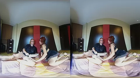 Princess Hola in Step-Sister Tease Step brother To Jerk Off Together Until Cumshoot And Orgasm - VRpussyVision