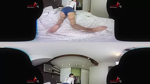 Rosaline Rose in Short Shorts Slut Rosalina Rosa - StockingsVR
