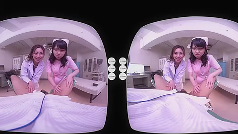 Hatano Shizuku & Madoka Hitomi in Making a Special Testing with Two Japanese Charming Nurses - JVRPorn