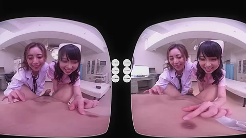 Hatano Shizuku & Madoka Hitomi in Making a Special Testing with Two Japanese Charming Nurses - JVRPorn