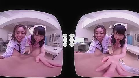 Hatano Shizuku & Madoka Hitomi in Making a Special Testing with Two Japanese Charming Nurses - JVRPorn