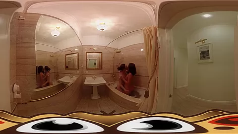 Lesbian Girlfriends in Steamy Bathroom Fucking - VirtualPorn360