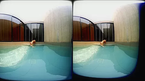 Girl With Big Tits In The Pool - VRpussyVision