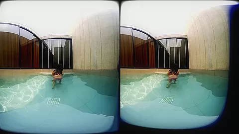 Girl With Big Tits In The Pool - VRpussyVision