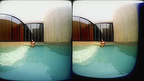 Girl With Big Tits In The Pool - VRpussyVision