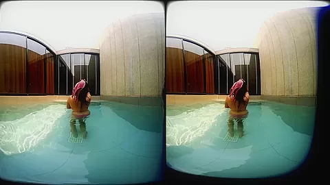 Girl With Big Tits In The Pool - VRpussyVision