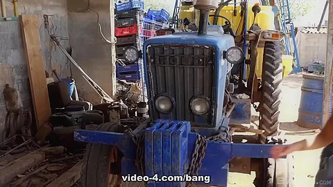 Kiara Strong Gets A Huge Load Of Cum To Her Ass After Fucking On A Tractor - BANG!