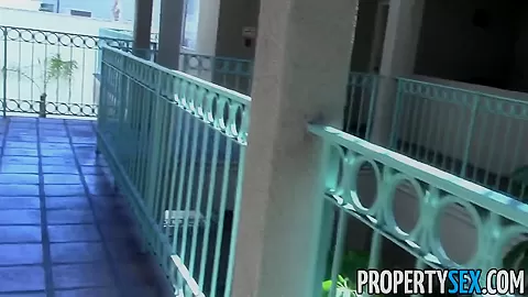 PropertySex Absolutely Stunning Blonde Agent Fucks Renter in Apartment