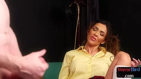 college uniform MILF teasing professor who wanking