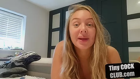 Dirtytalking babe humiliates small cock guys on femdom way