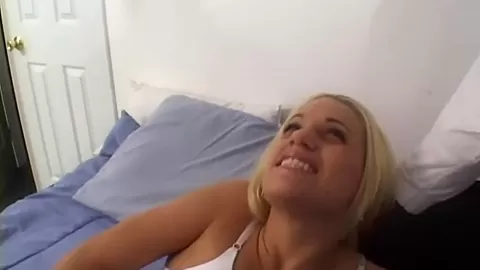 Hot Blonde blowjob and Banging Interracial