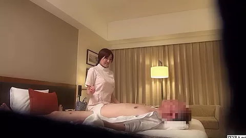 Japanese hotel massage sex with busty married masseuse
