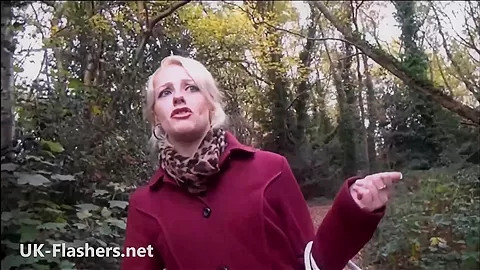 Blonde Aprils outdoor flashing and masturbation in public
