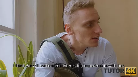 TUTOR4K. Sex with the tutor is more interesting for the man than physics