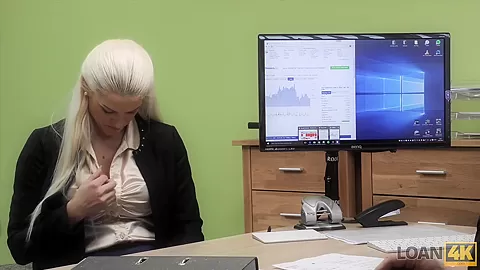 LOAN4K. Poor and gorgeous shop assistant has wild sex with stranger