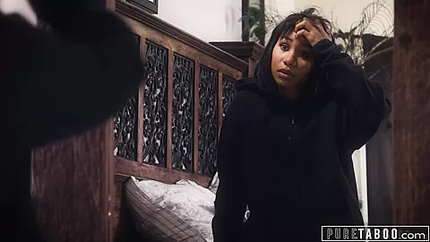 PURE TABOO Vulnerable Ebony teen 18+ Jenna Foxx Fulfills Her Horny Roommates' Threesome Needs 1