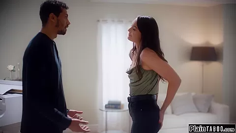 Guy gets into stepbrothers wifes panties and she rides cock