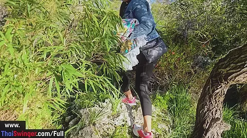 Public sex in a cave with Thai MILF slut who is truly insatiable