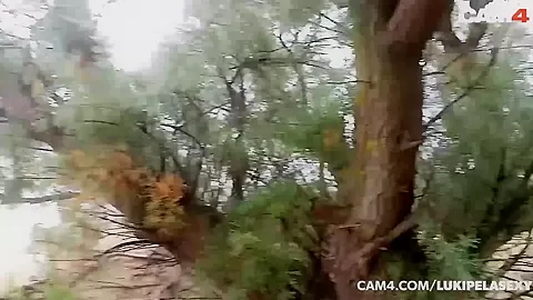 Horny hippy slut gets fucked outdoors and gets licked