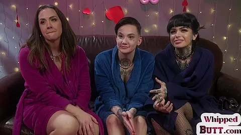 Trapped dyke punished by two BDSM lesbians in threesome